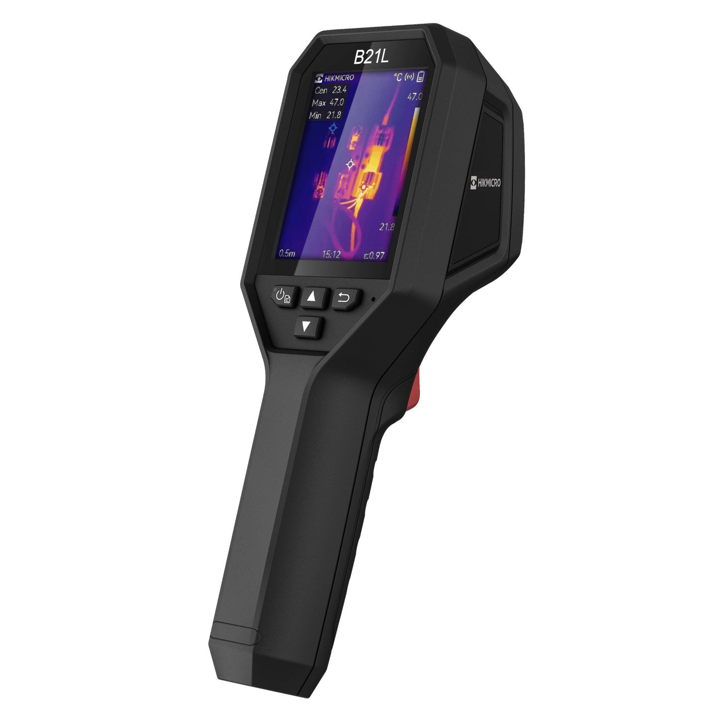 HikMicro B21L Handheld Thermal Imager View of Screen and Buttons