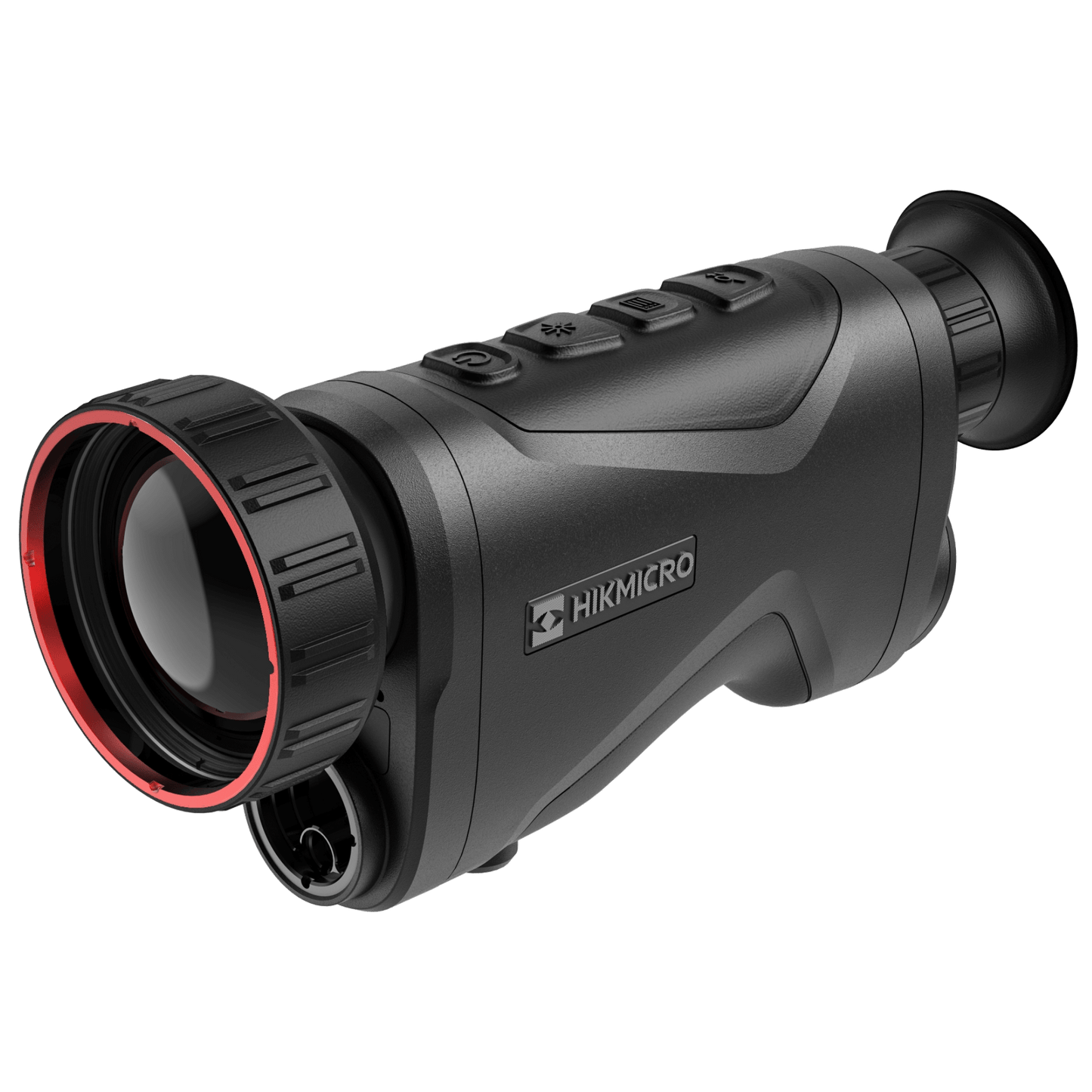 Front view of the HikMicro Condor CQ50L, a leading thermal monocular with rangefinder, ideal for security, surveillance, and hunting applications.