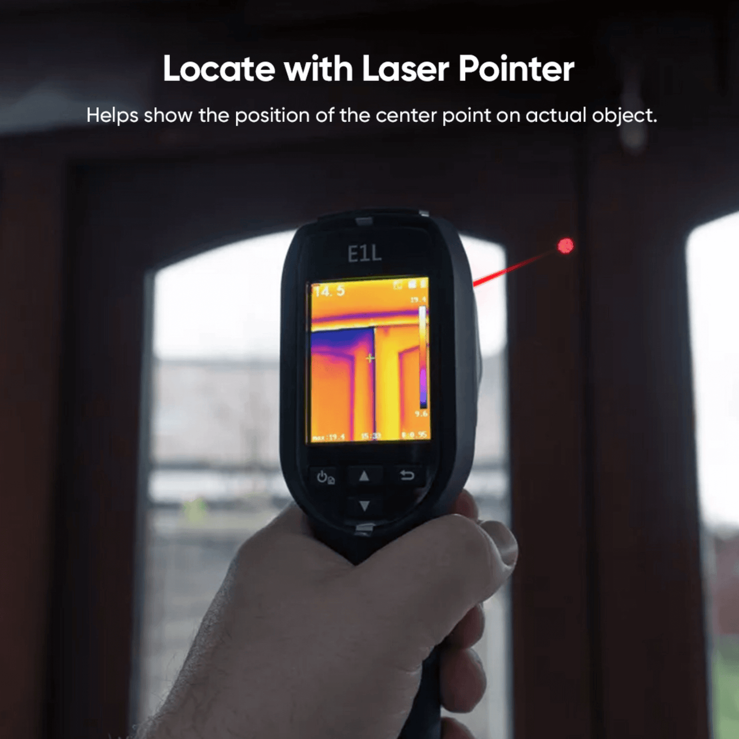 HikMicro E1L Handheld Thermal Camera has a built in laser pointer