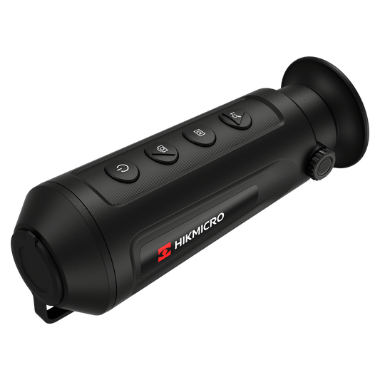 Lynx Pro LE10S Thermal Monocular front left view with HikMicro logo and diopter adjustment