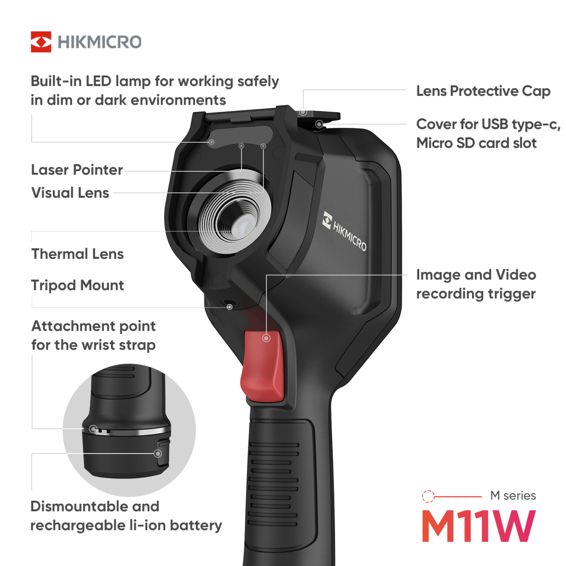 HikMicro M11W Handheld Thermography Camera physical features 2