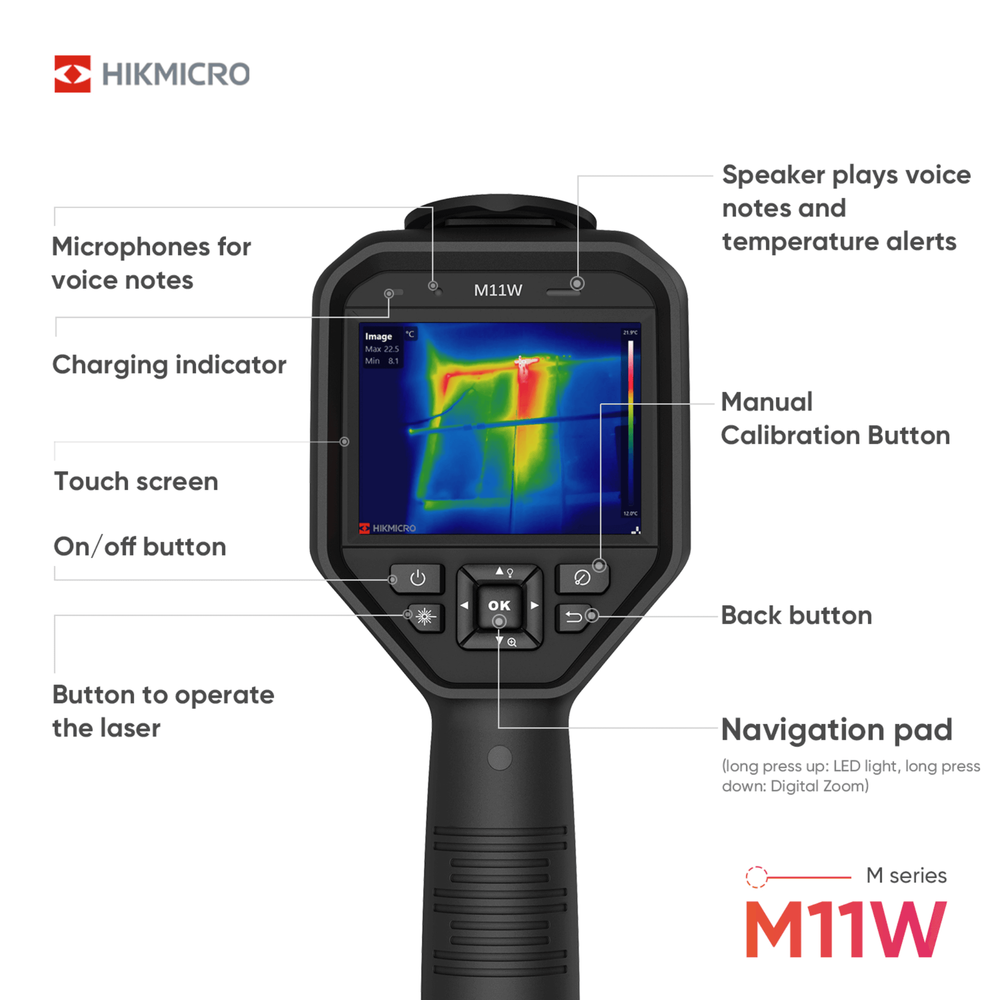 HikMicro M11W Handheld Thermography Camera physical features 1