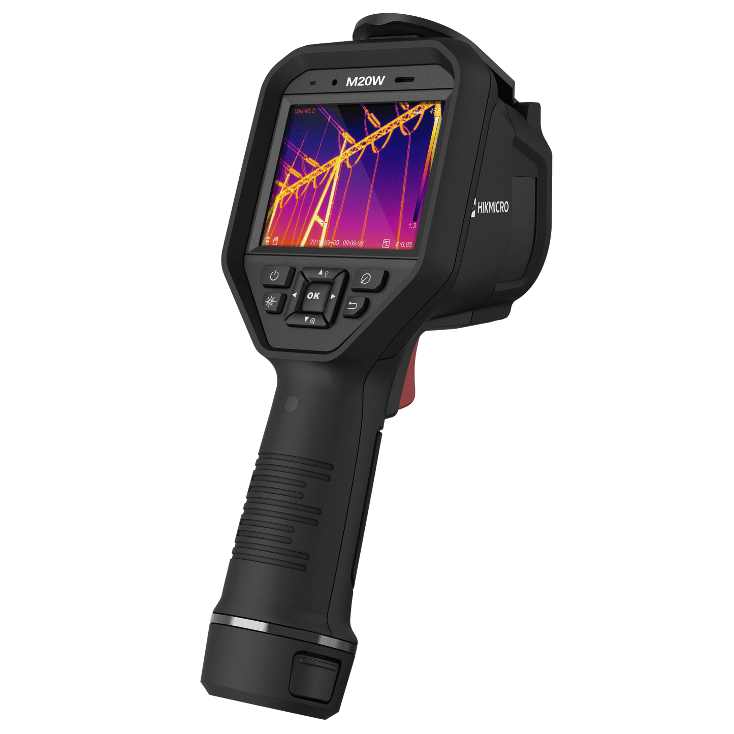 HikMicro M20W Handheld Thermography Camera on a transparent background - rear right view