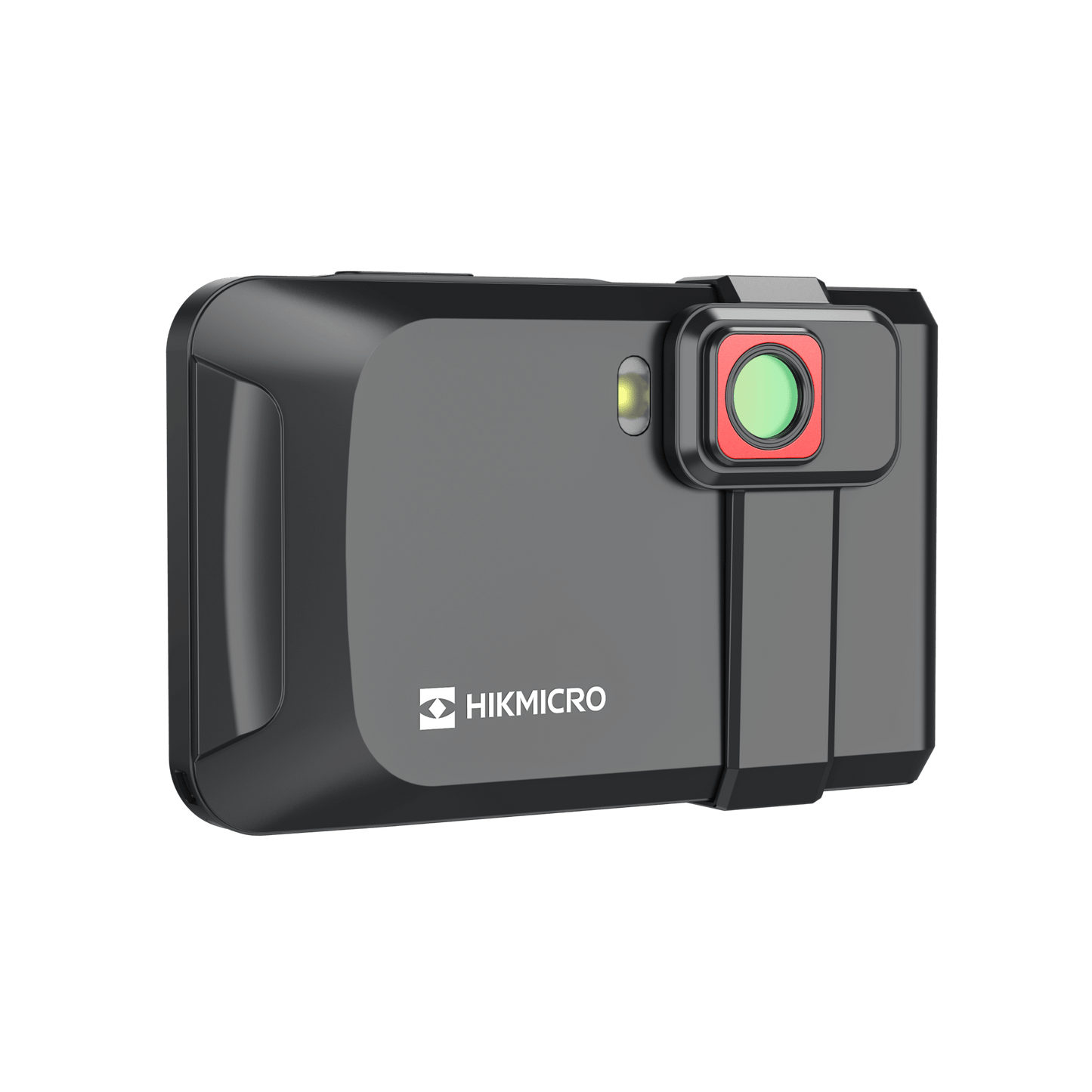 Macro Lens for the HikMicro Pocket Series Handheld Thermal Camera Front Right view on Device