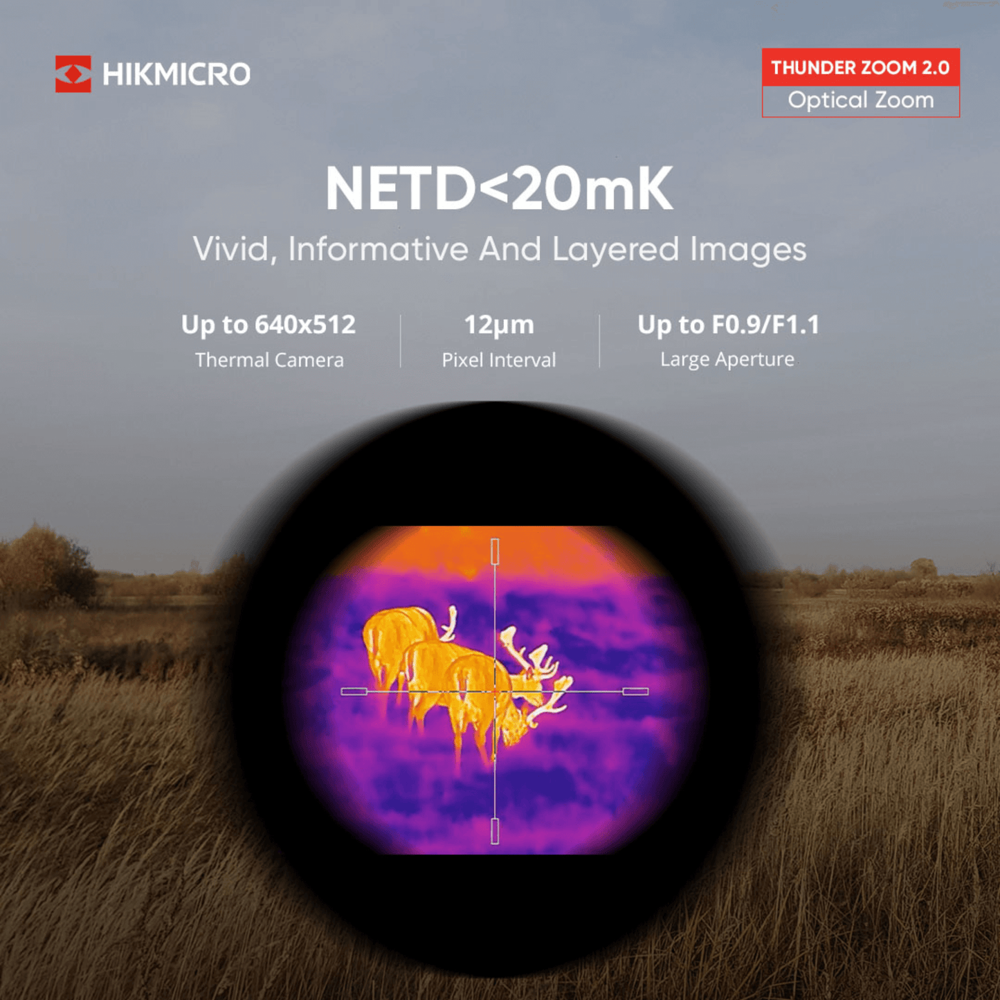 HikMicro Thunder Zoom TQ60Z 2.0 20mK NETD provides vivid imagery
