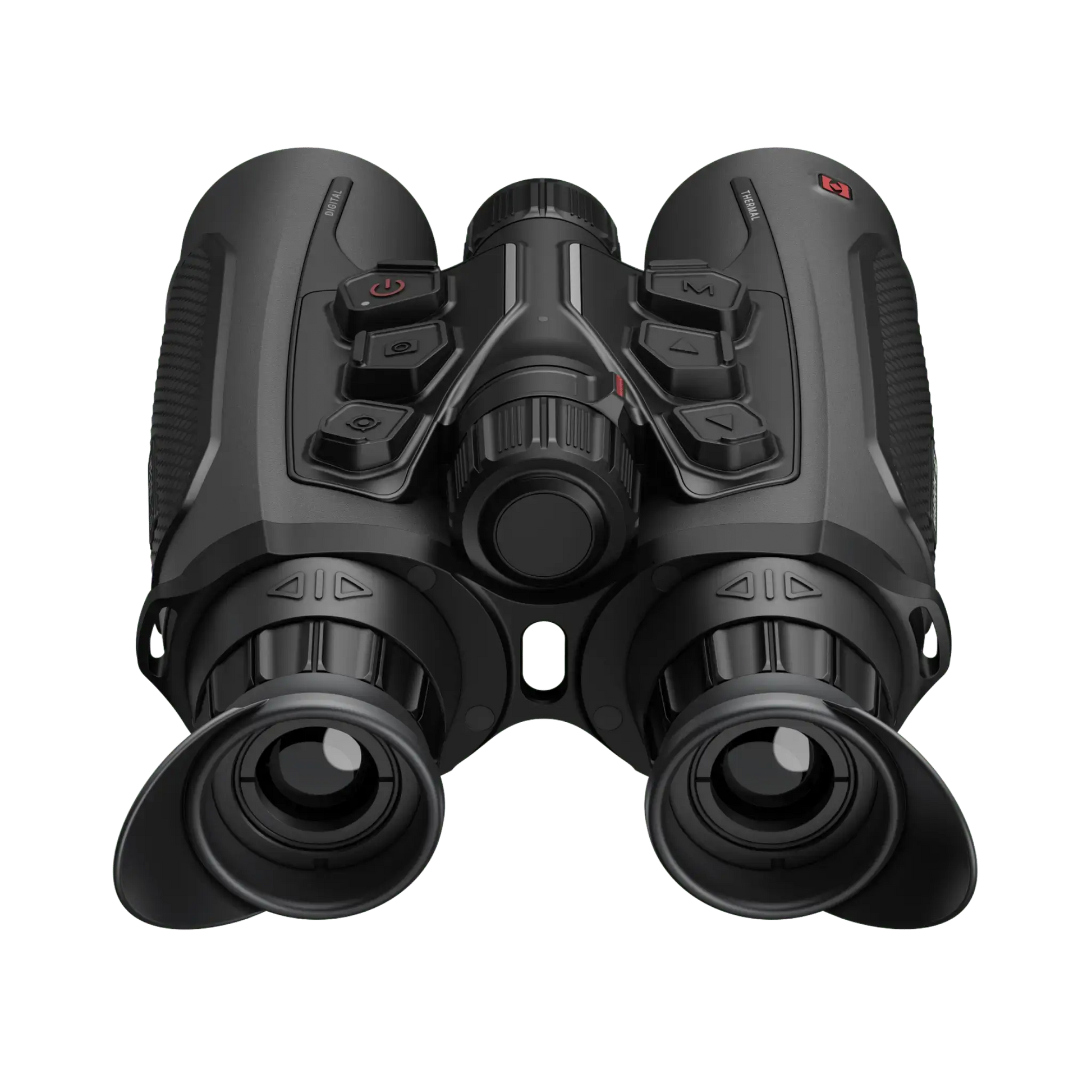 Facing rear: HE25L 2.0 featuring dual 1080p OLED displays and a precise manual rear focus wheel.