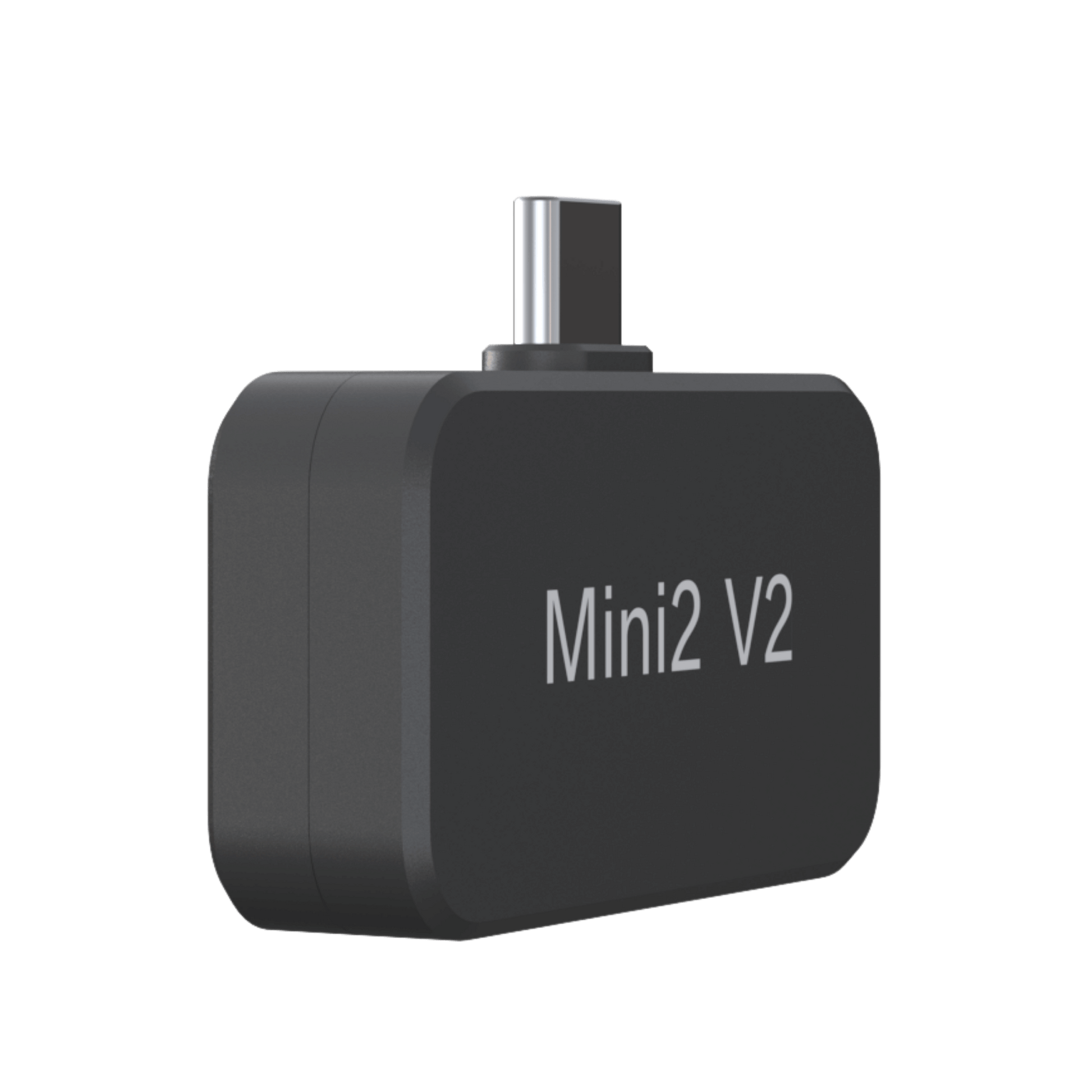 Back view of the HikMicro Mini2 V2 thermal camera showing the prominent model branding and sleek, ultra-compact design
