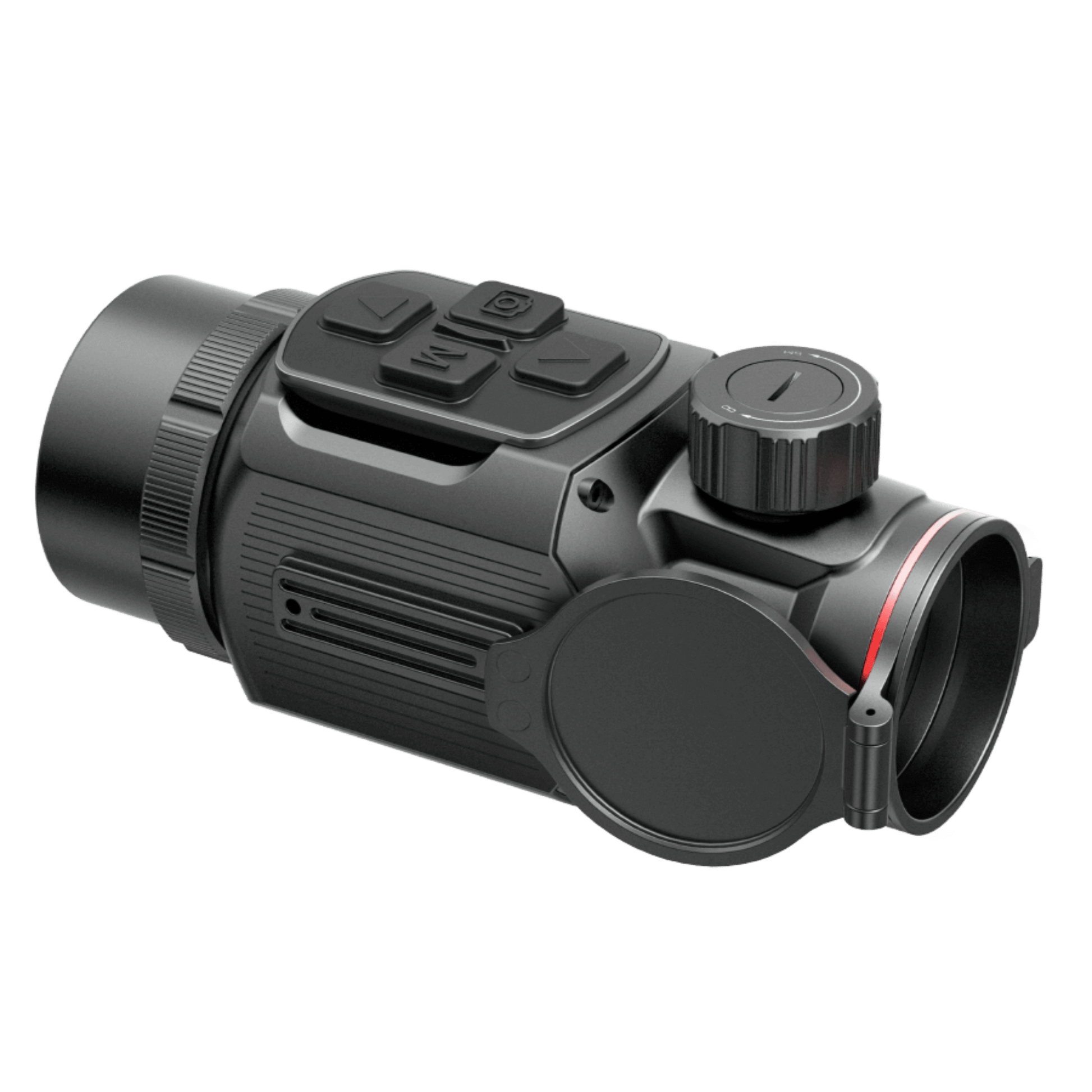  InfiRay MAL38 thermal imaging clip-on attachment, shown facing right with control knob and buttons