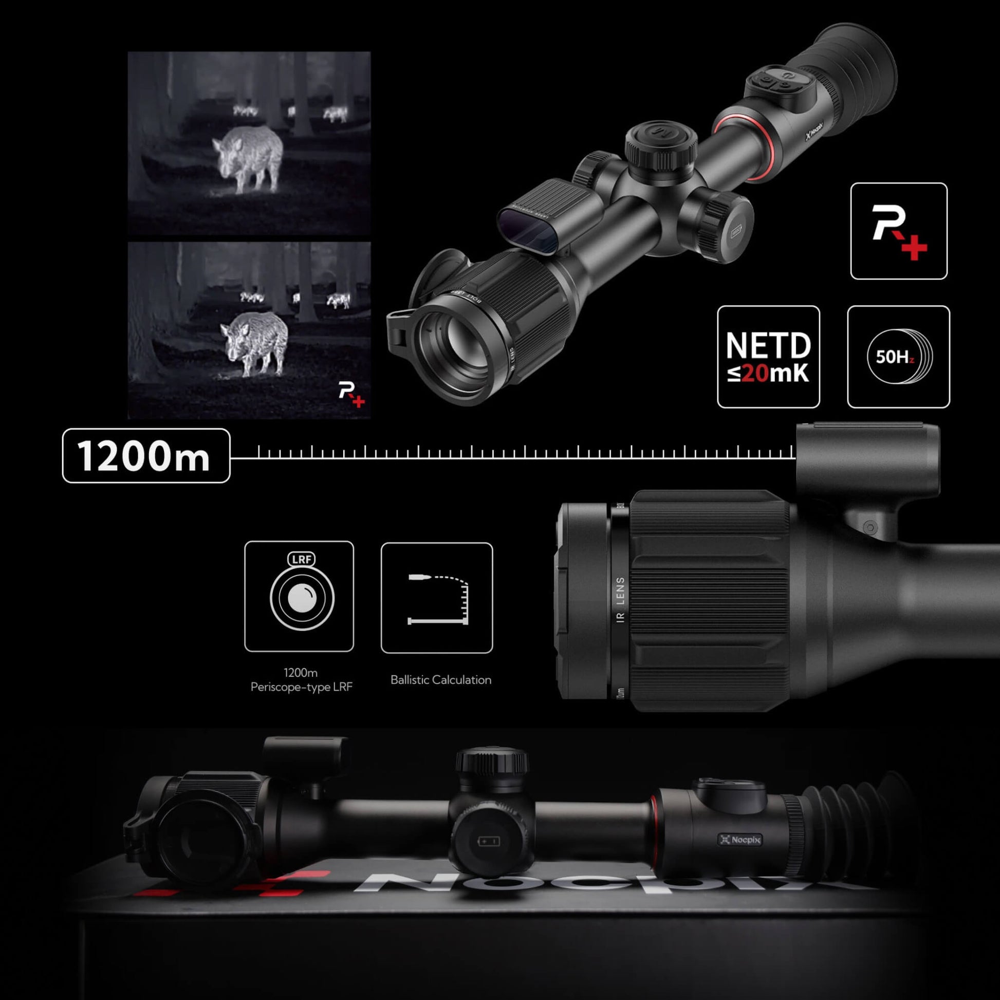 Nocpix Bolt L35R - Thermal tube scope with a 35mm lens. and a 388x284 thermal sensor