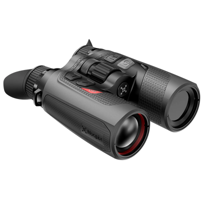 Front-left profile of the Nocpix Quest S50R Thermal Binoculars, displaying the Nocpix branding and the housing for the 1280x1024 resolution thermal sensor.