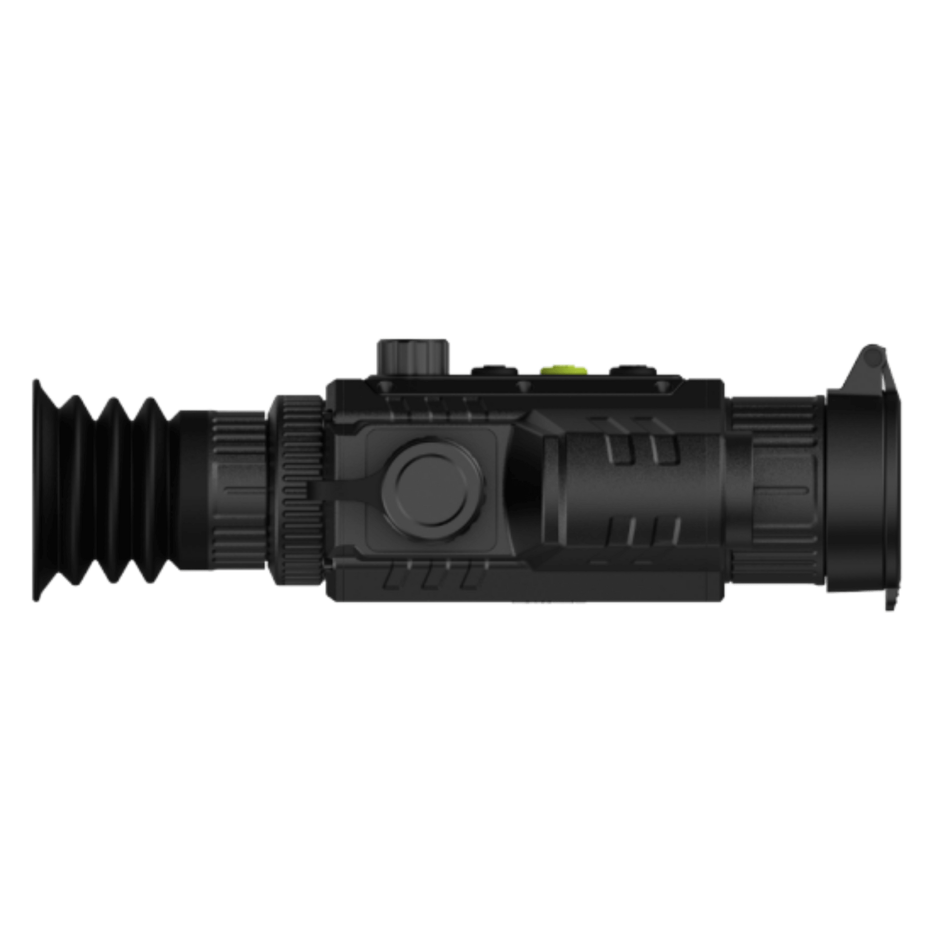 Top view of the Pixfra Chiron C435 LRF showing the ergonomic tactile control .