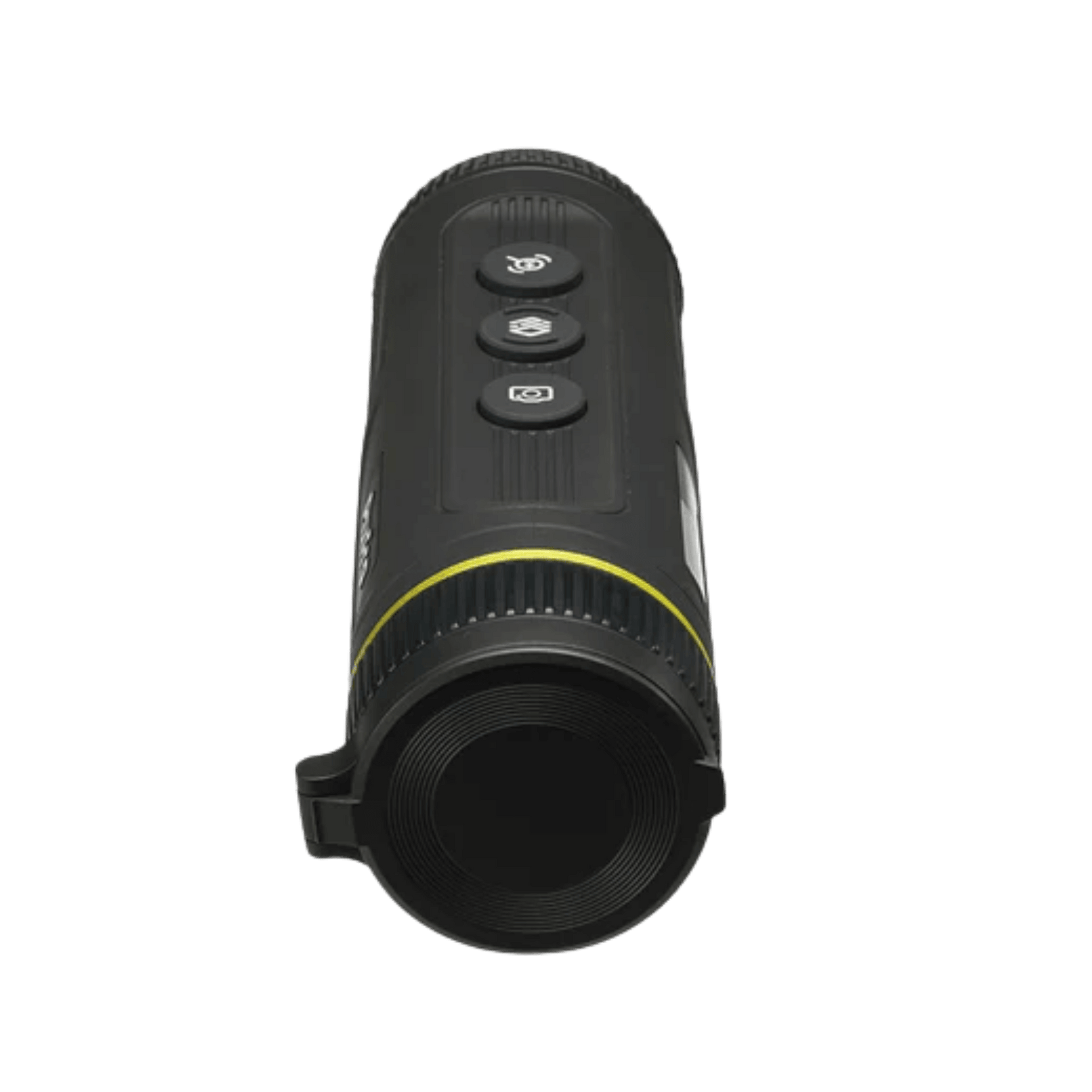 Pixfra Mile 2 M425 front view with the protective lens cap secured over the 25mm lens, showcasing the durable build for harsh environments.