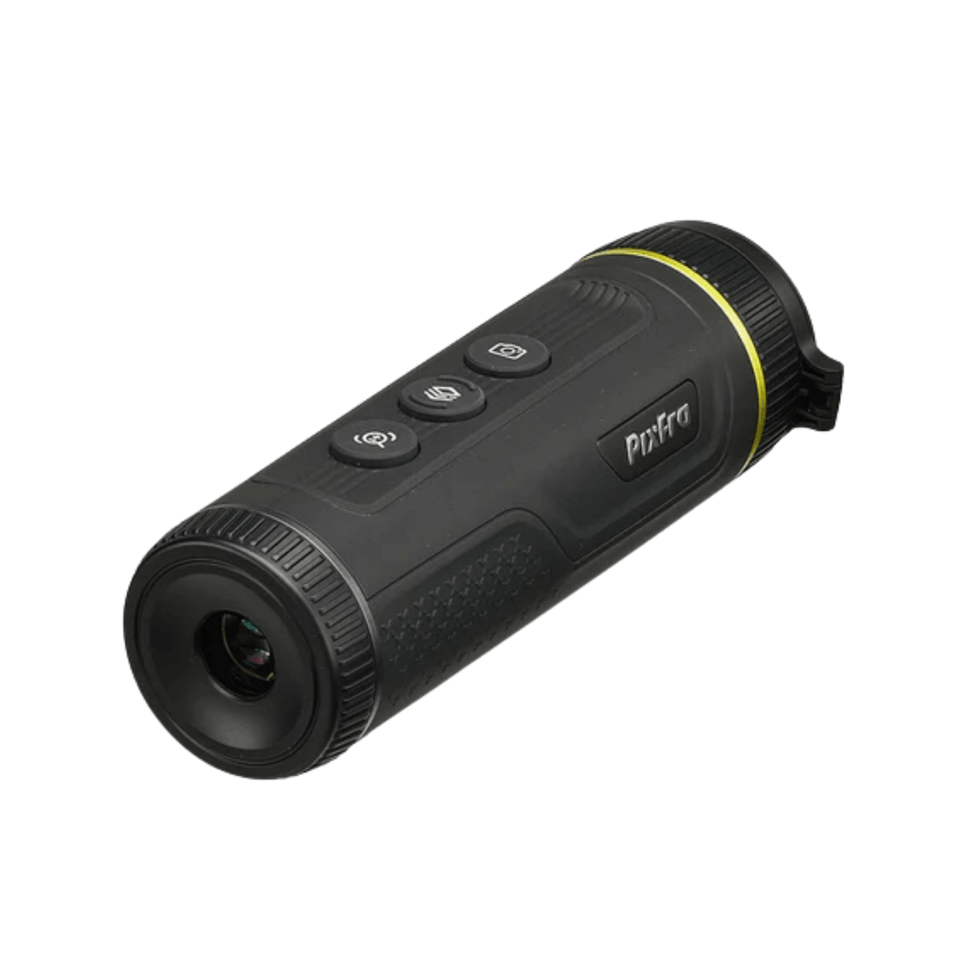 Pixfra Mile 2 M425 rear-right view showing the ergonomic grip and the high-resolution OLED eyepiece housing.