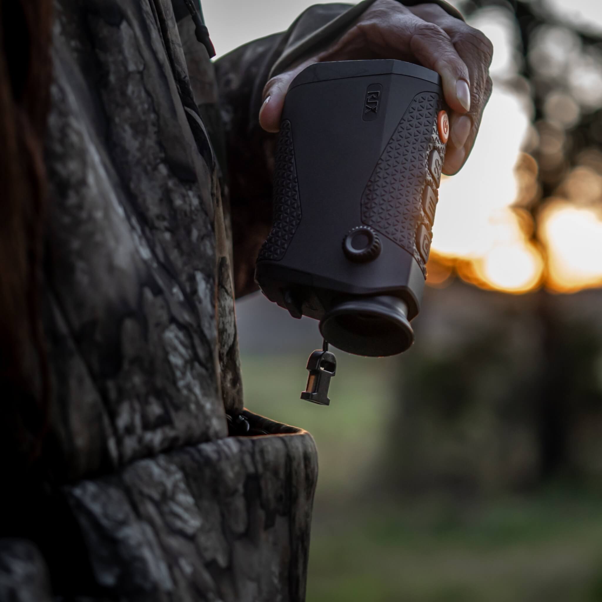 The RIX Pocket K3 being used in a real-world outdoor environment, demonstrating its 