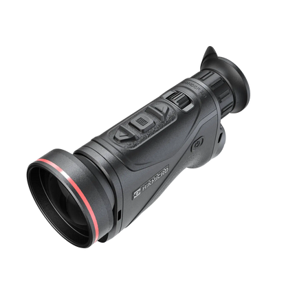 Hikmicro Condor LRF CQ50L - Front top left view of the new Condor thermal monocular featuring several buttons to control the device and menu inetrface - CQ50L sold at Cape Thermal