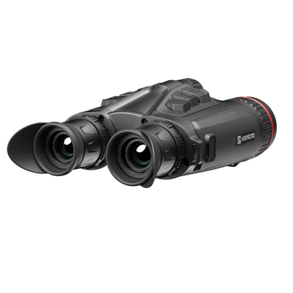 Rear view of the Hikmicro Habrok Pro HQ50L thermal and digital night vision binoculars.