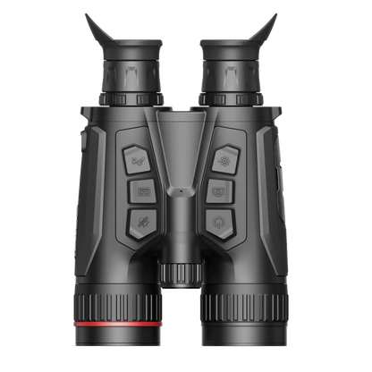 Hikmicro Habrok Pro HQ50L thermal and digital night vision binoculars, shown from a front perspective.