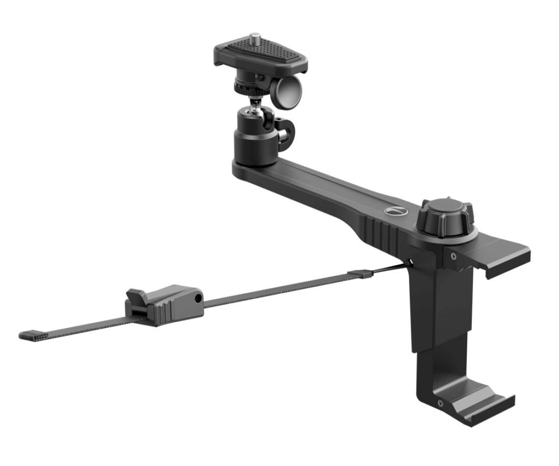 Pulsar Window Frame Mount with 1/4" Standard Tripod Screw and Weaver Rail from Cape Thermal Side View with Window Frame Bracket