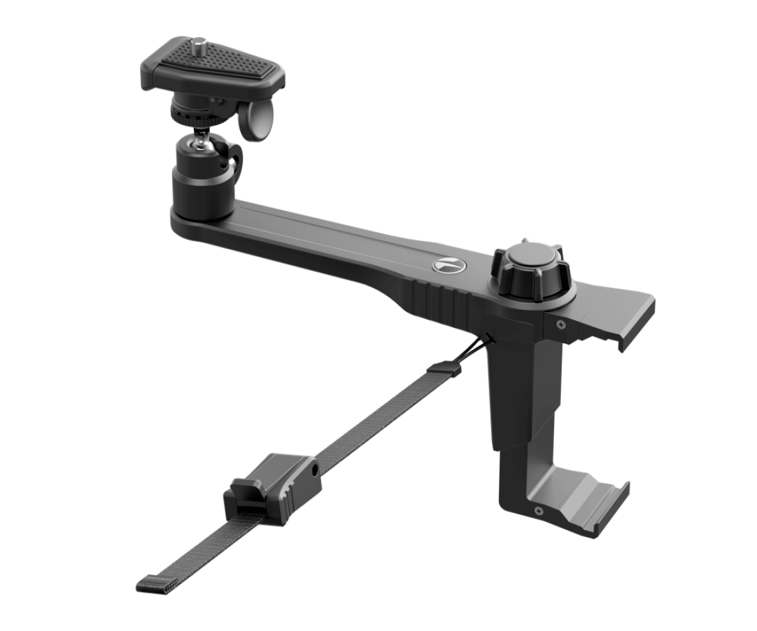 Pulsar Window Frame Mount with 1/4" Standard Tripod Screw and Weaver Rail from Cape Thermal Top Side View with Lanyard